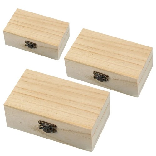 Plain wooden storage box - plain,
