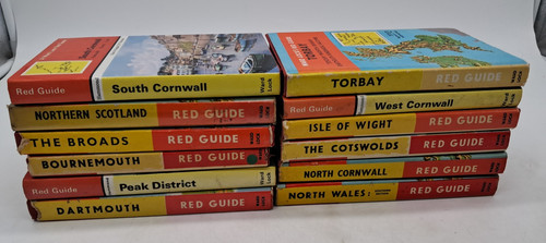 Vintage red guide books great - guide,