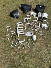 40 Black & White PVC Guttering Parts Mixed Job lot