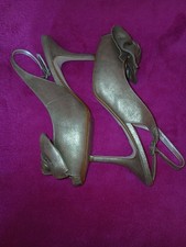 Gold Dune sandals peep toes