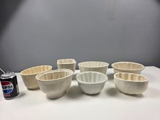 A Collection of Vintage Ceramic Jelly Moulds - Found Condition - Wear.
