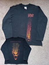 Vintage Slayer 90's Tour T-Shirt - Size L - Heavy Thrash Metal Metallica Exodus