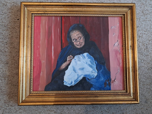 Embroidery original acrylic - original,