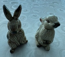 Porcelain Pair Of Rabbits