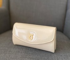 Gift for her - Launer Grace bag in Beige patent. New   