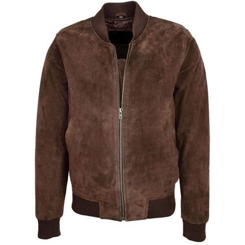 Men brown suede - brown, leather