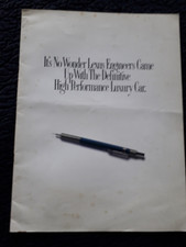 1989 LEXUS LS400 - Car Sales Brochure 4 Pages plus fold out