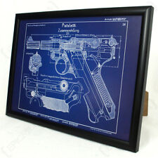 German Luger P08 Pistol Framed