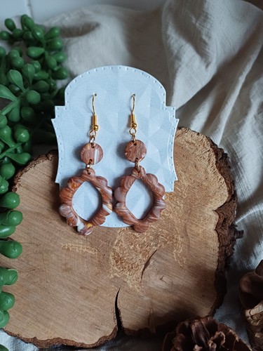 Orange and beige marble effect - orange,