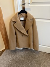 H&M Brown/Beige/Camel Coloured Coat Jacket Size M 12 14 bnwot