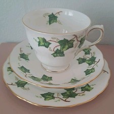 Colclough 8143 Ivy Leaf Tea Set Trio Cup Saucer Side Plate Vintage  Christmas