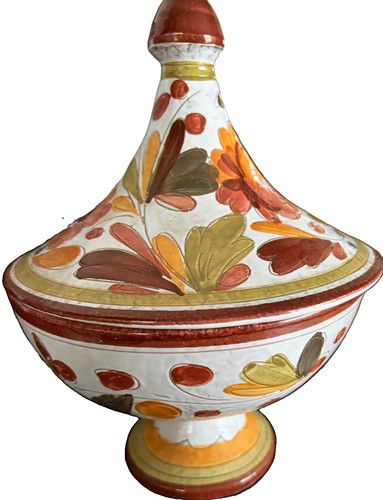 Italian pottery covered jar - pottery,