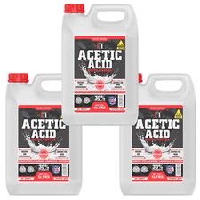 Acetic Acid 30% Strong White Vinegar Cleaning Limescale Stain Patio 15 Litres