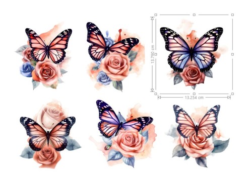 Rose flower butterfly - flower,