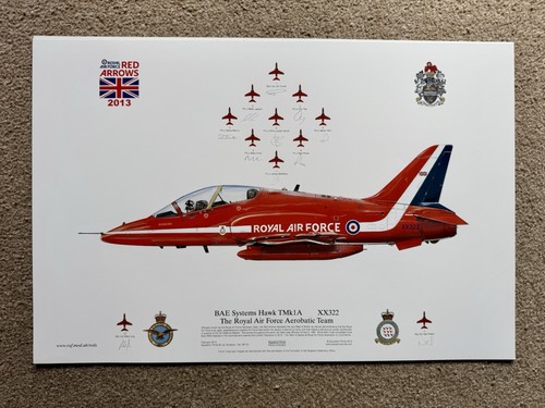 Raf red arrows 2013 signed - raf,