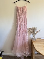 Blush Pink Sparkly Beaded  Mermaid Long Prom Dress, #promdress#weddingdress