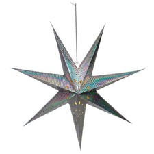 Christmas Silver LED Hanging Star Light Lantern Wedding Party Decor Large 60 cm