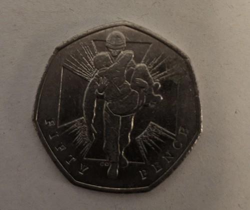 Wounded soldier 50p 2006 rare - wounded,