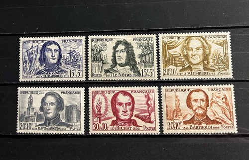 French stamps 1958 celebrities - 1958,