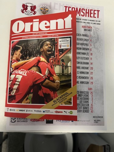 Leyton orient blackpool - orient, v