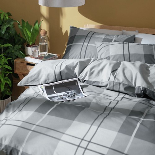 Habitat check charcoal grey - check,