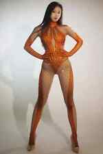 🔥 Women’s Pole Dance Nightclub Outfit – Rhinestone Jumpsuit | Rave Festival