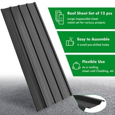 12x Black Metal Cladding