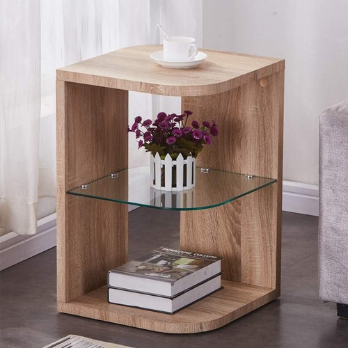 Walnut wood end table with - end,