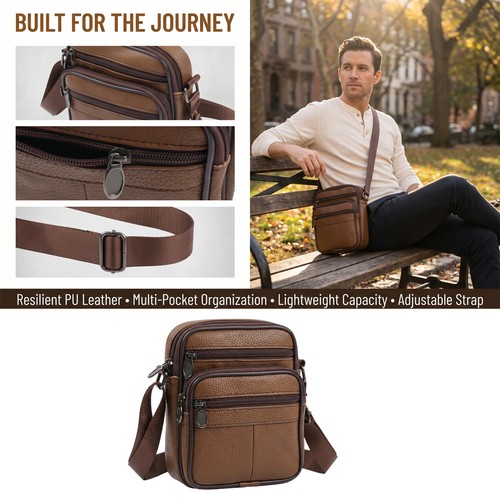 Cow leather crossbody shoulder - leather,