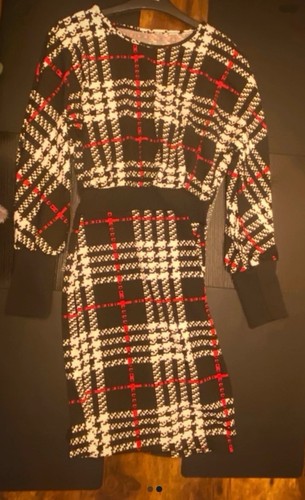 Mid length plaid dress - mid, dress,