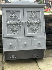 Grey Wall Unit With Three Drawers . Great Storage For Kitchen Or Hall
