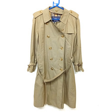 BURBERRYS ORIGINAL VINTAGE MENS TRENCHCOAT 100% Cotton Green Size Large 42/44"