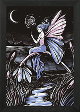 Fairy on Flower Fantasy Framed