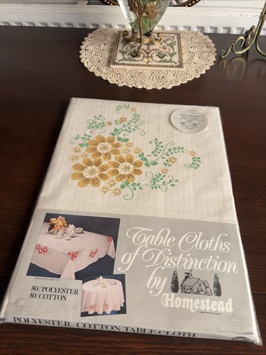 Vintage 90cm round tablecloth - vintage,