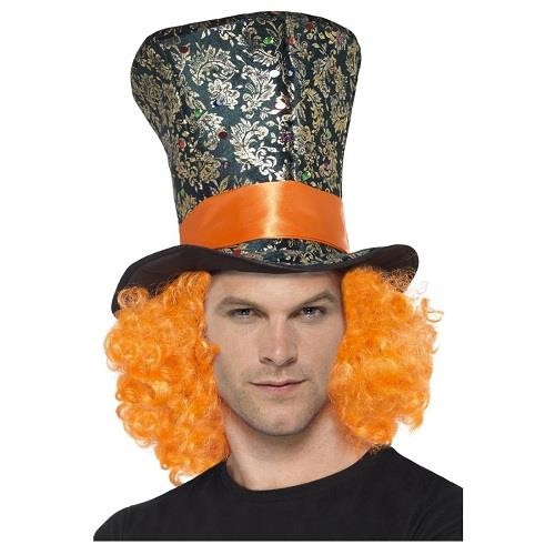 Mad hatter top hat with - hat, hair