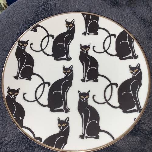 Decorative black cat - a, plate