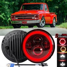 7 Inch Round LED Headlight Red