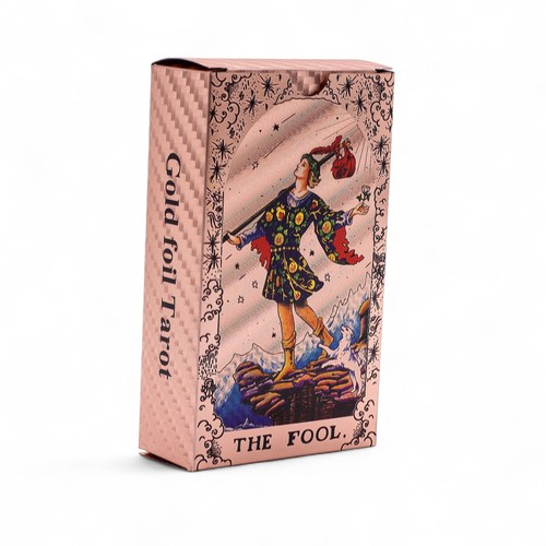 Rose gold foil tarot card - tarot,