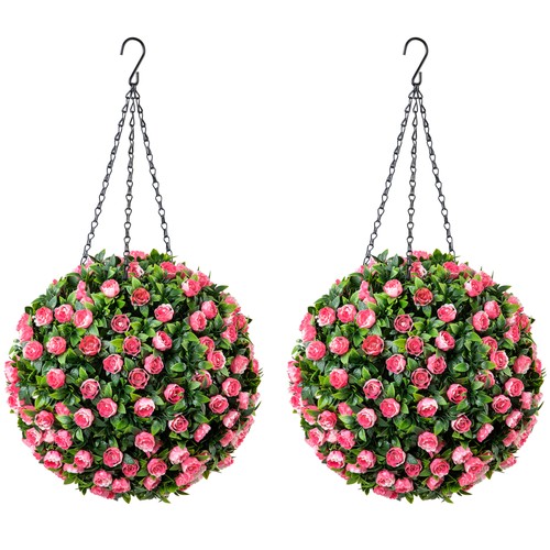 Artificial rose topiary balls - rose,