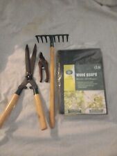 Garden Rake, Shears, Purning Pilers,+ Weed Guard: 8 Pattern Dial Sprinkler .