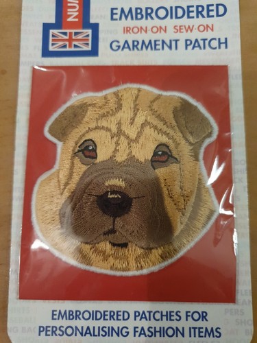 Shar pei embroidered - pei, patch