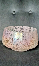 Heron Glass White Fruit Bowl - 21cm wide - Rare - Hand Blown in Cumbria, UK