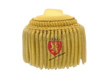 Marching Band Gold Bullion Shoulder Epaulettes with Heavy Spiral Fringe Epaulete