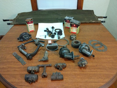 Vtg willys jeep parts lot - jeep,