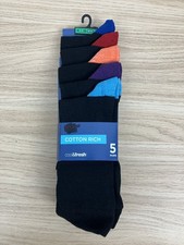 Ex M&S Men's Socks 9-12 Black