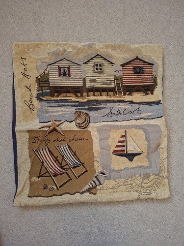 Coastal beach huts tapestry - beach,