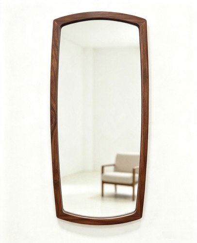 Vintage teak wall mirror - vintage,