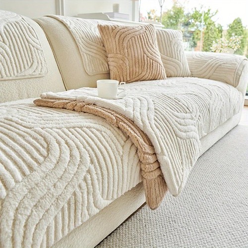 Thick plush sofa cover - thick,