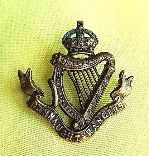 Brass connaught rangers cap - brass, kc