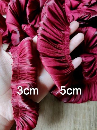 Chiffon ruffle trim puffy - chiffon,